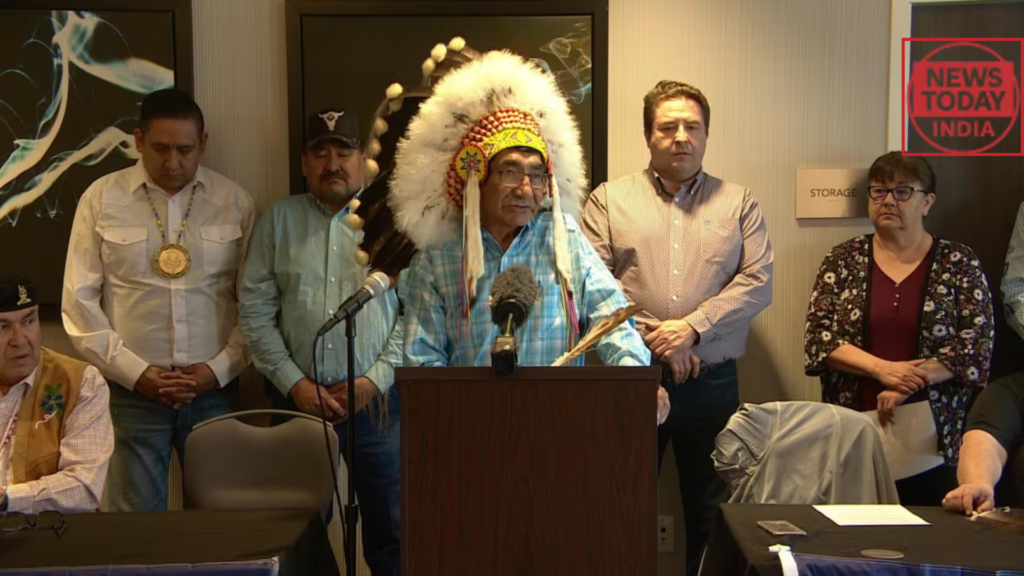 Henry Lewis, the leader of Onion Lake Cree Nation, declared a lawsuit against the province of Saskatchewan in Saskatoon in 2023. On Thursday, the First Nation revealed its intention to reinstate a lawsuit concerning Alberta's Sovereignty Act.