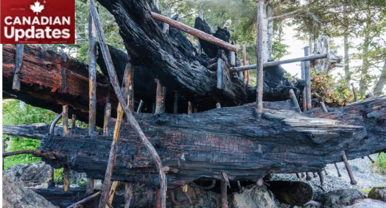 Fire Damages 128-Year-Old Mystery Shipwreck in Ucluelet, B.C.